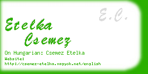 etelka csemez business card
